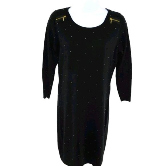 Design History Black Embellished Sweater Dress - Picture 1 of 7